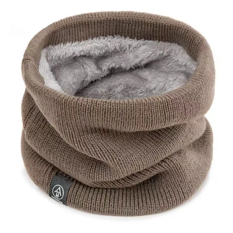 Fashion Style Wool Knitted Men Winter Multi-Functional Keep Warm Daily Pure Color Snood