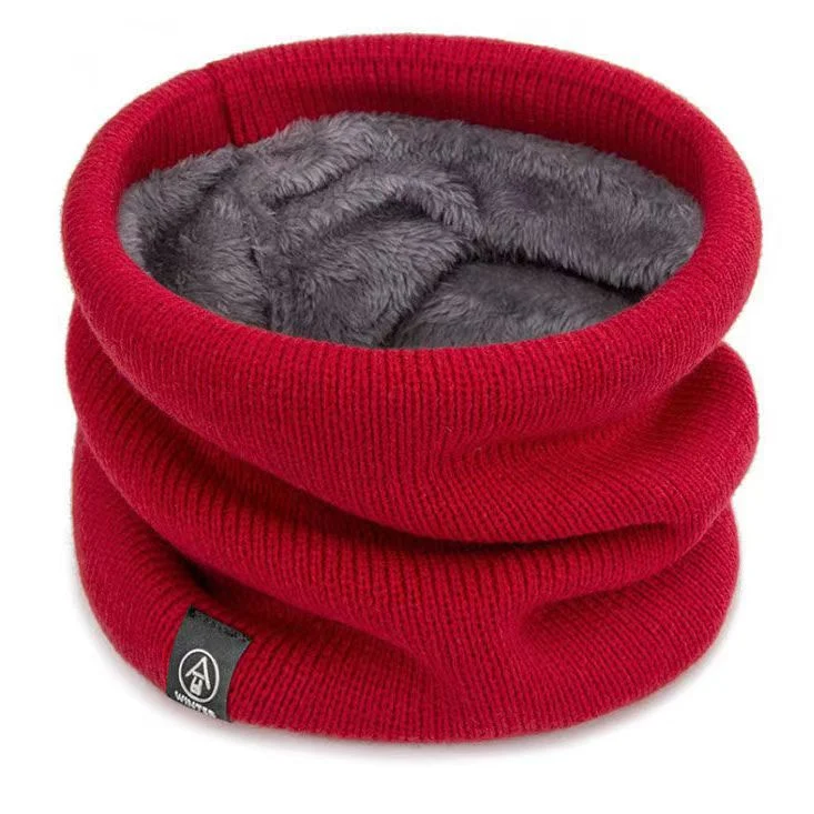 Fashion Style Wool Knitted Men Winter Multi-Functional Keep Warm Daily Pure Color Snood