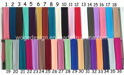 Fashion Hot Stylish Factory Plain Solid Color Woman Arab Long Warp Handkerchief Polyester Matte Silk Satin Hijab with 36colors Availabble