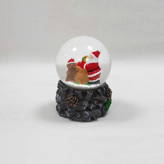 Customized Resin Christmas Santa Claus Snow Globe Series for Indoor Home Table Decoration Gift