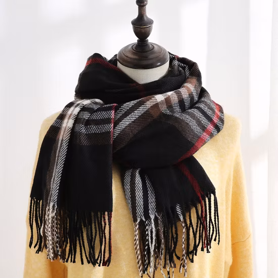 Wholesale Classic Winter Warm Chunky 100% Merino Wool Long Scarf for Ladies